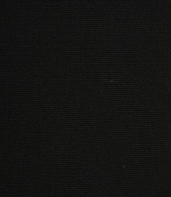 Washed Cotton Canvas Fabric / Black