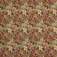 Tudor Rose Tapestry Fabric / Wine
