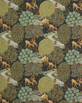 William Morris  The Brook Tapestry Fabric / Blue