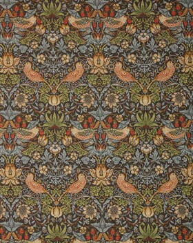 William Morris  Strawberry Thief Chenille Tapestry Fabric / Tempest