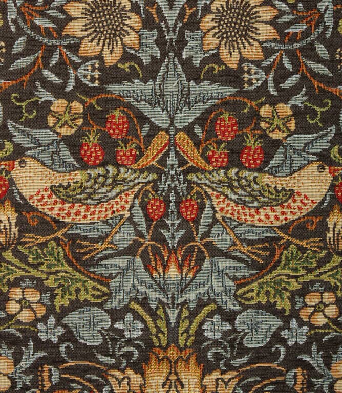 William Morris  Strawberry Thief Chenille Tapestry Fabric / Tempest