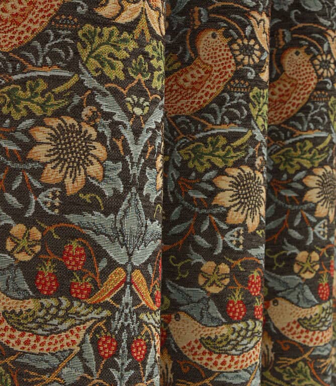 William Morris  Strawberry Thief Chenille Tapestry Fabric / Tempest