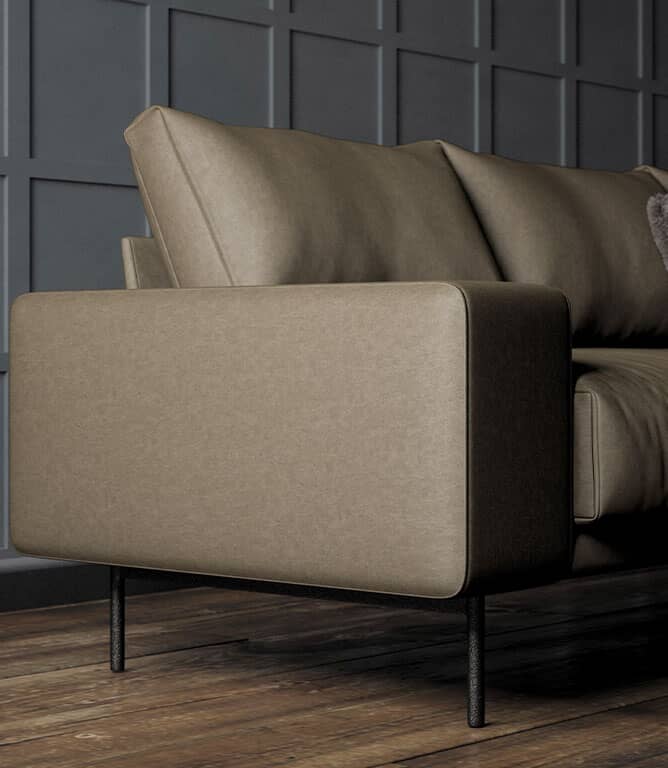 Albury Faux Leather FR Fabric / Taupe