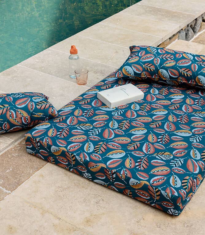 Feather Outdoor Fabric / Petrol