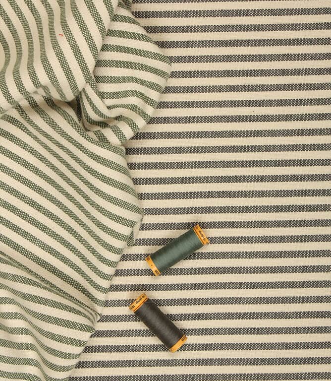 Broadway Stripe Fabric / Green