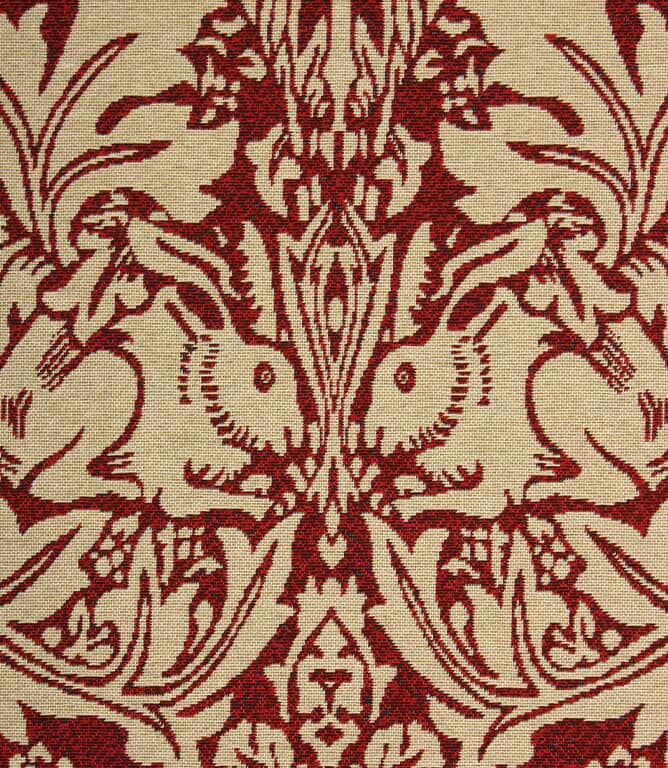 William Morris  Brer Rabbit Tapestry Fabric / Red
