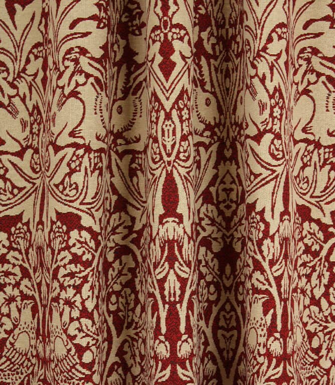 William Morris  Brer Rabbit Tapestry Fabric / Red