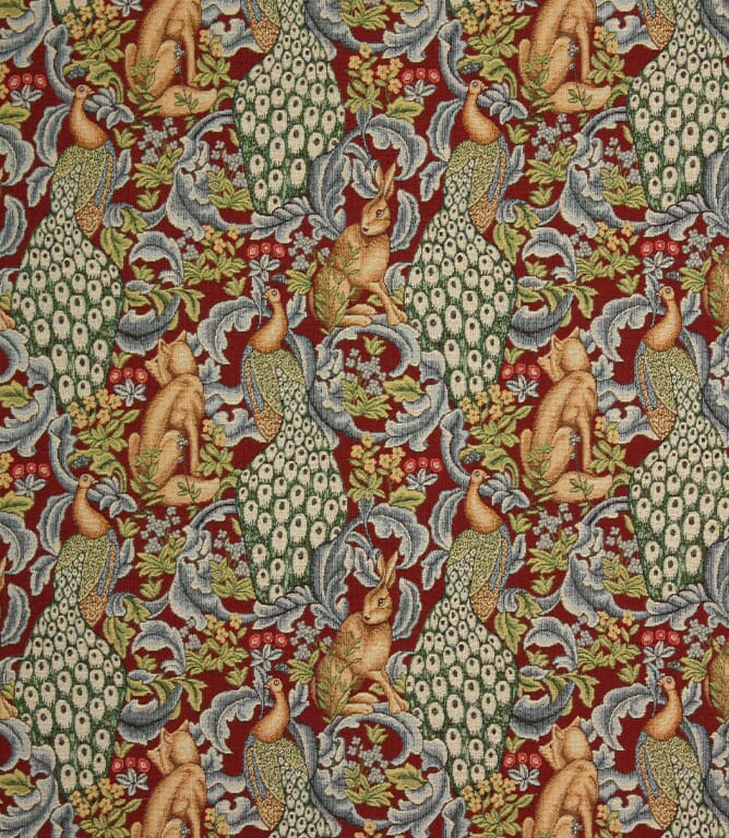 Red Forest Tapestry Fabric