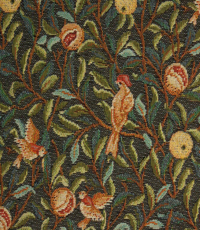 William Morris  Bird and Pomegranate Tapestry Fabric / Vert