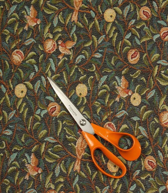 William Morris  Bird and Pomegranate Tapestry Fabric / Vert
