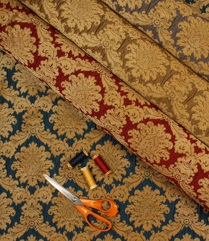 Versailles Damask Fabric / Blue