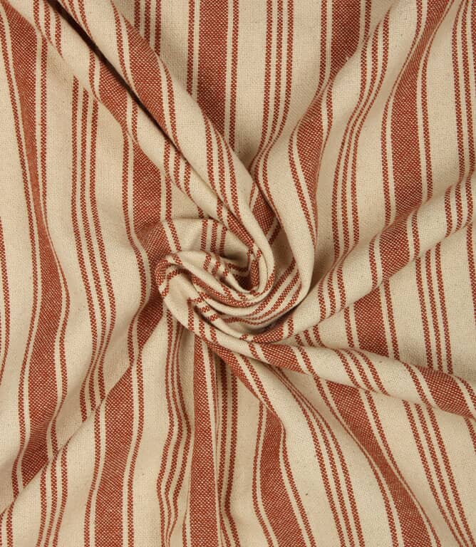 Aldsworth Stripe Fabric / Terracotta