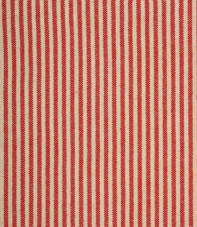 Red Aldsworth Ticking Fabric