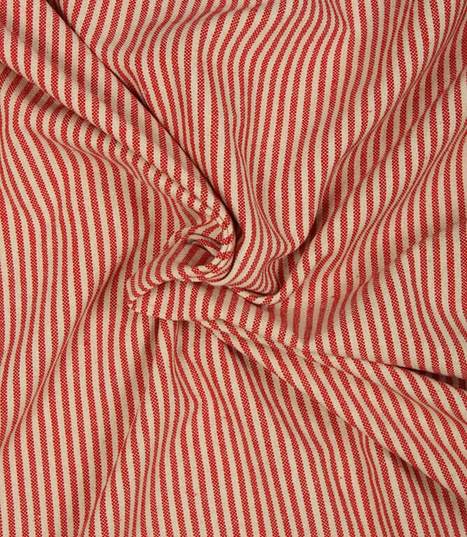 Aldsworth Ticking Fabric / Red