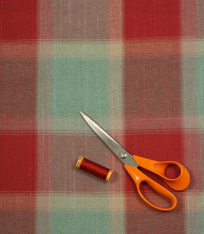 Laura Ashley Penrith Check Fabric / Red