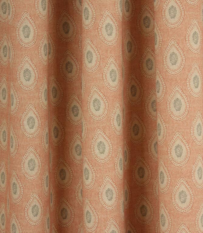 Evie Fabric / Duck Egg / Coral