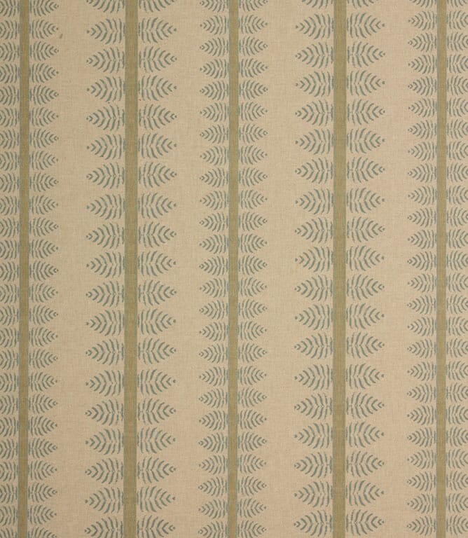 Steel Blue & Green Bella Stripe Fabric
