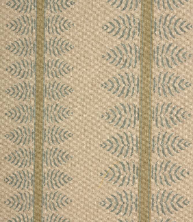Bella Stripe Fabric / Steel Blue & Green