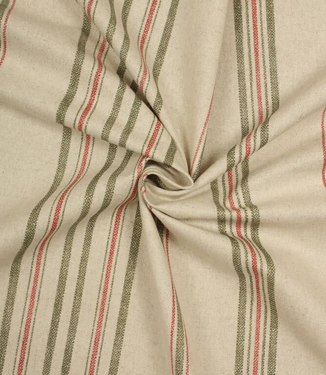 Thomas Stripe Fabric / Red