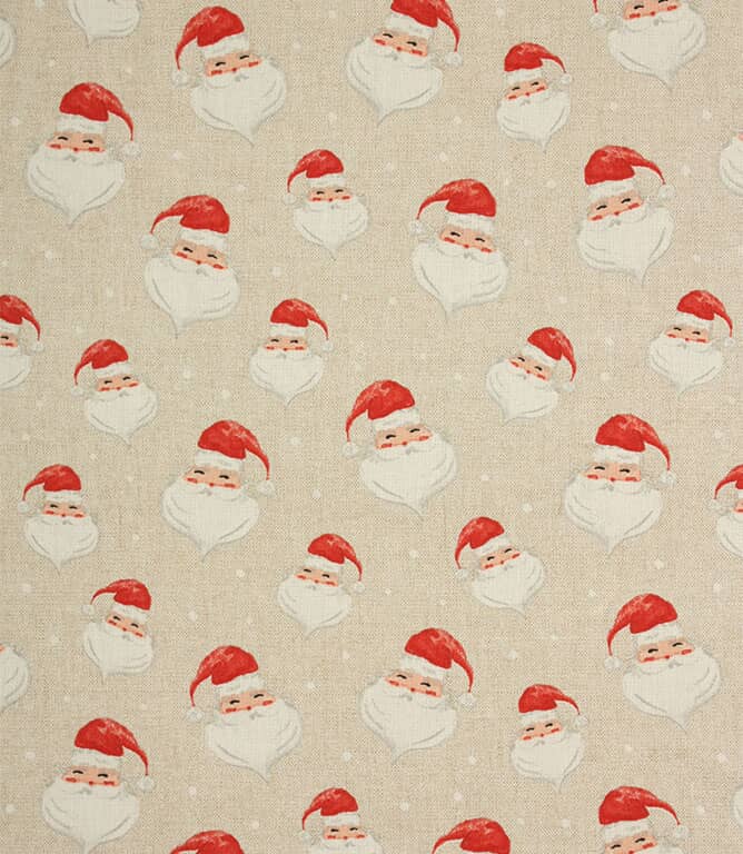 Father Christmas Fabric / Red
