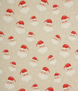 Father Christmas Fabric / Red Father Christmas Fabric / Red