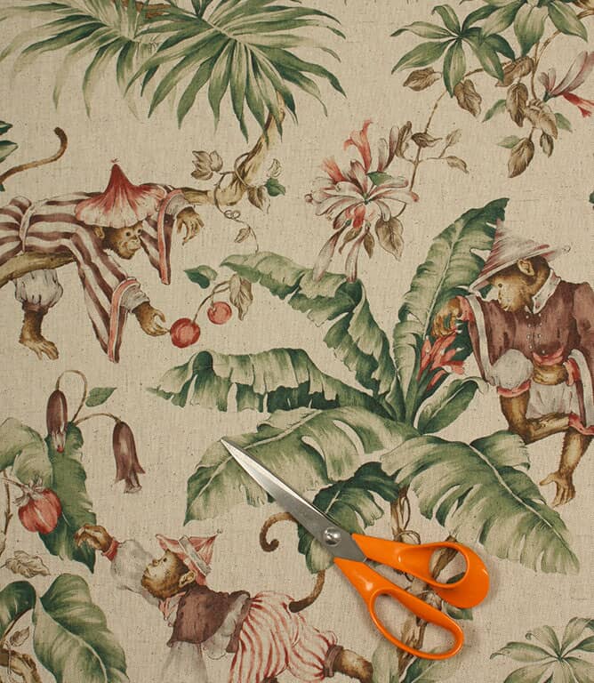 Macaques Fabric / Green