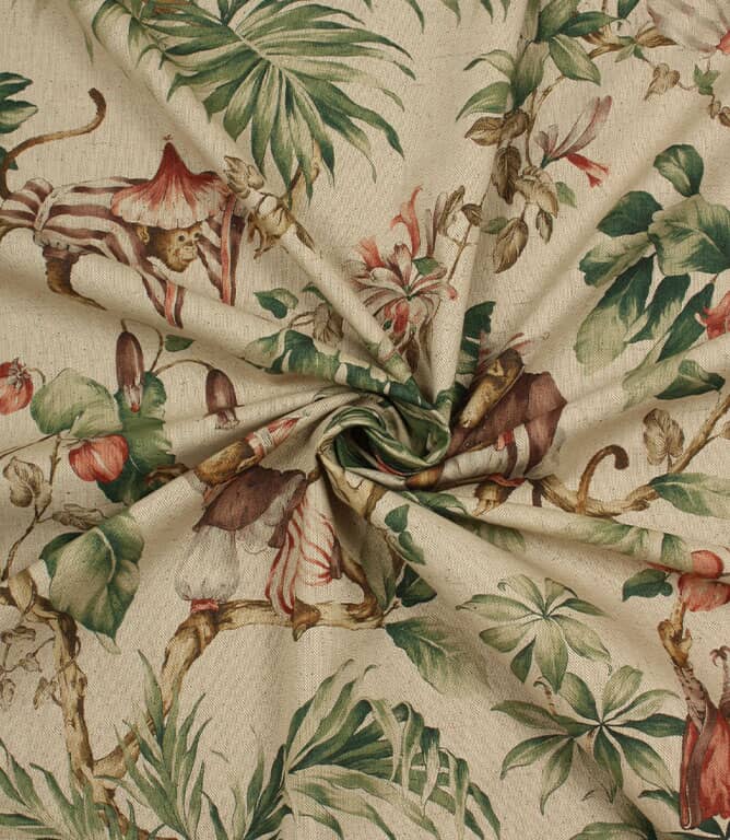 Macaques Fabric / Green