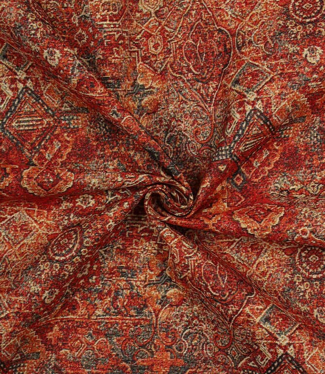 Keshan Tapestry Fabric / Red