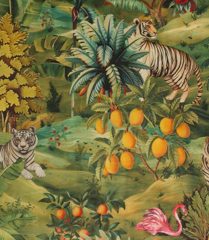 Rajah Velvet Fabric / Green