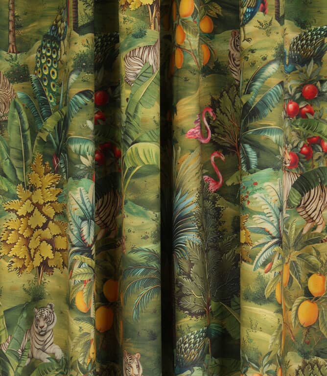 Rajah Velvet Fabric / Green