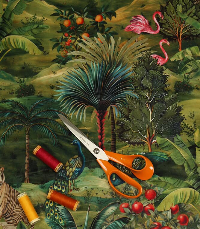 Rajah Velvet Fabric / Green