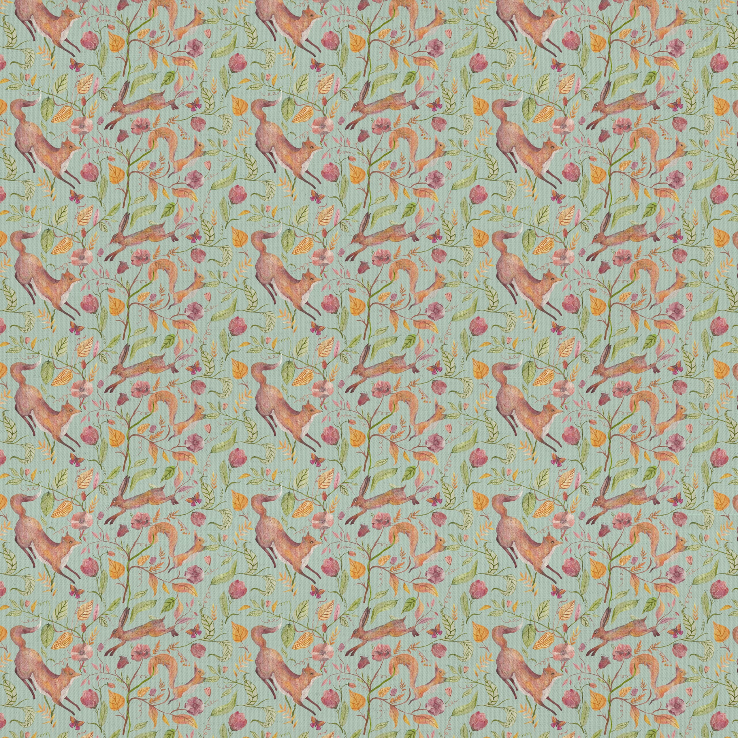 Duck Egg Leaping Into The Fauna Fabric
