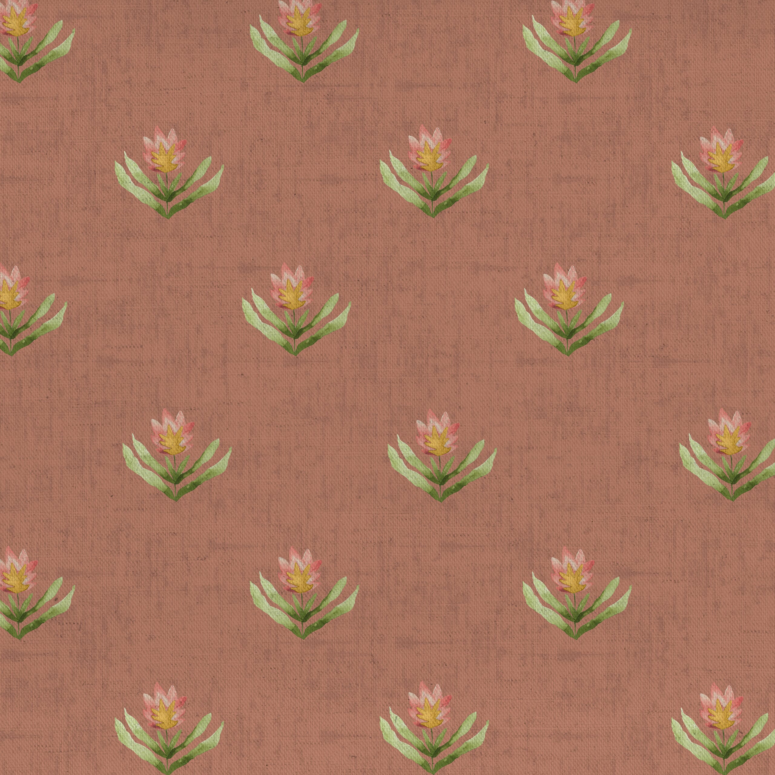 Terracotta Raja Fabric