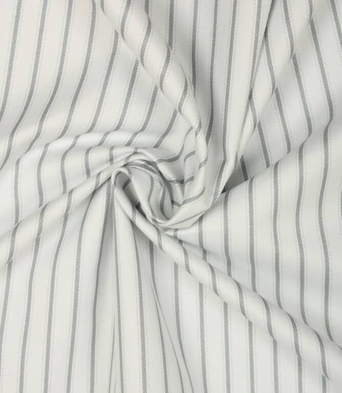 JF Ticking Blackout Lining Fabric / Grey