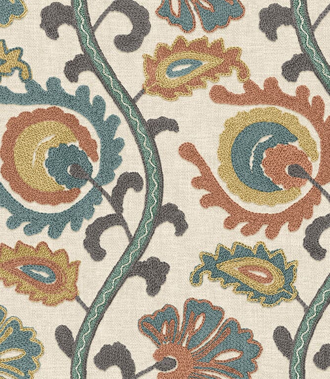 Sea Green Suzani FR Fabric
