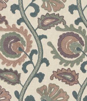 Suzani FR Upholstery Fabric / Blush Suzani FR Upholstery Fabric / Blush