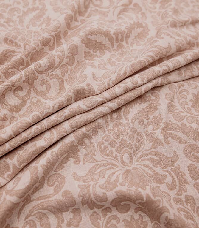 Hazel Damask Fabric / Blush