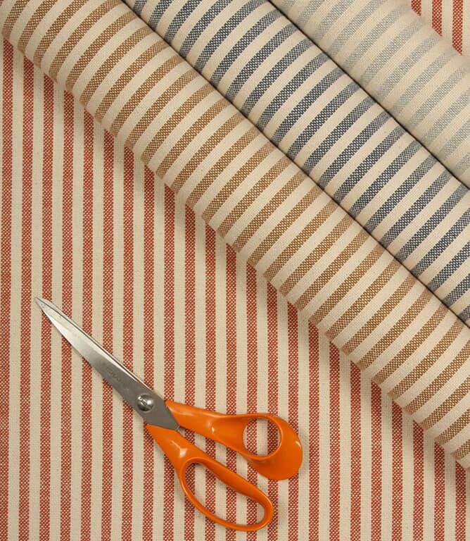 Broadway Stripe Fabric / Duck Egg