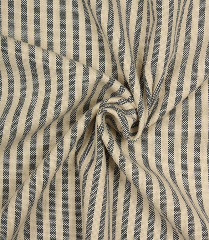 Broadway Stripe Fabric / Navy