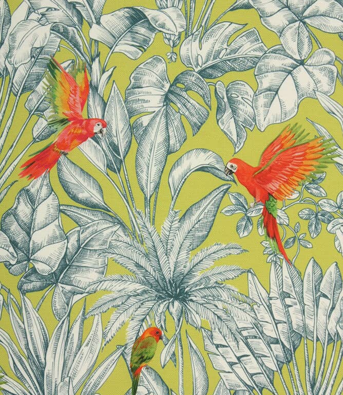 Macaw Outdoor Fabric / Anis