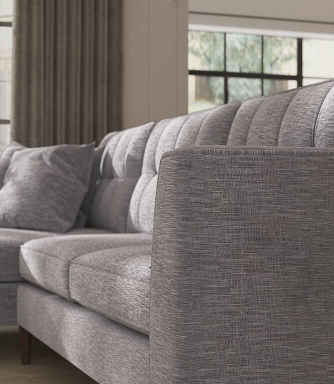 Warwick Fabrics Ghent FR Fabric / Smoke