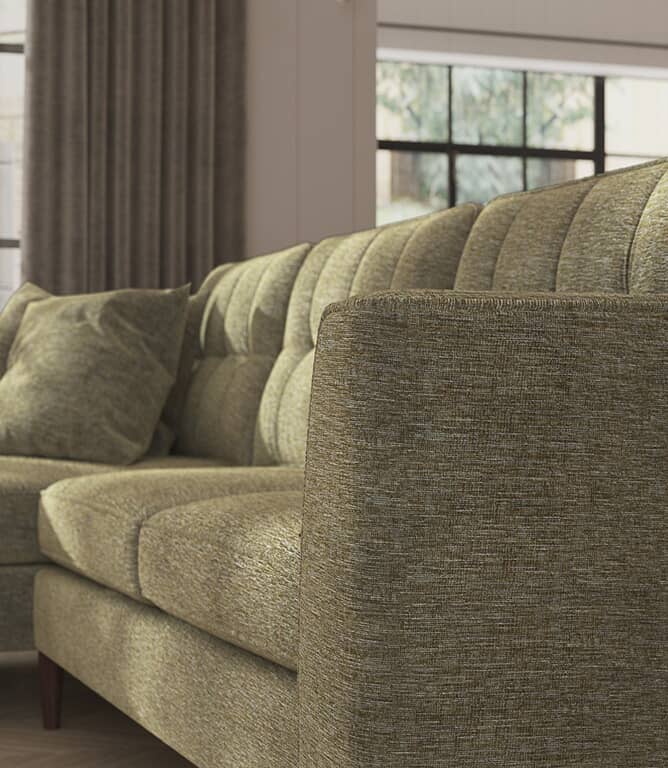 Warwick Fabrics Ghent FR Fabric / Moss