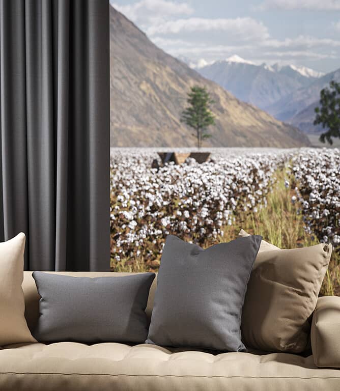 Warwick Fabrics Oxford FR Fabric / Cloud