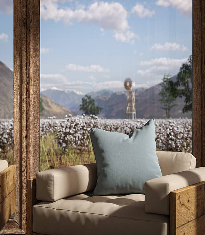 Warwick Fabrics Oxford FR Fabric / Horizon