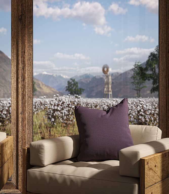 Warwick Fabrics Oxford FR Fabric / Heather