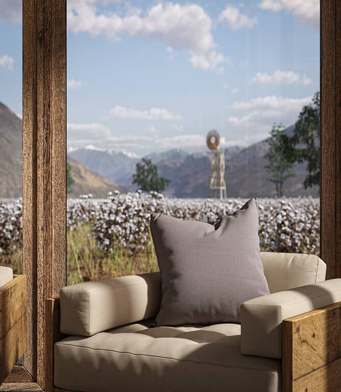 Warwick Fabrics Oxford FR Fabric / Dove