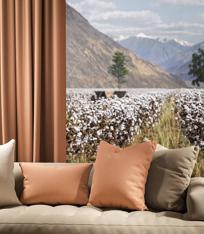 Warwick Fabrics Oxford FR Fabric / Blush