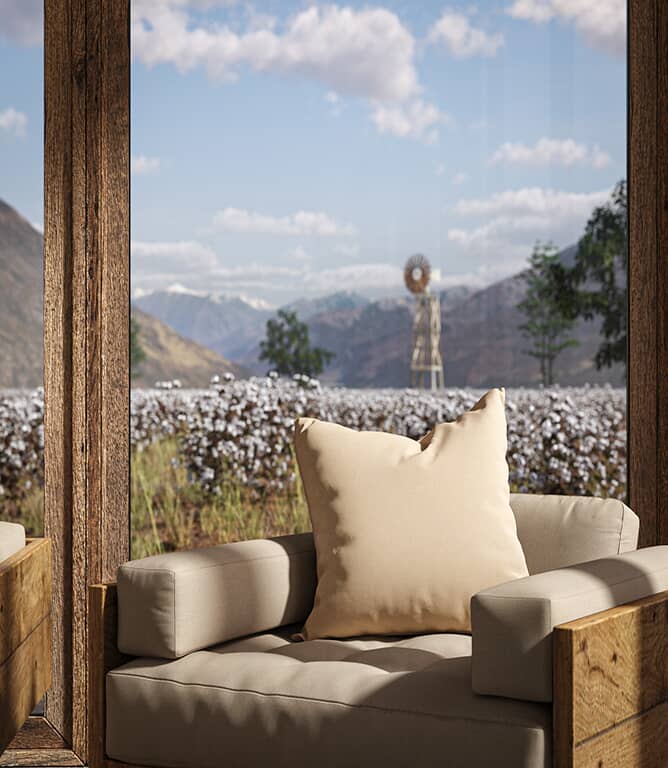 Warwick Fabrics Oxford FR Fabric / Butter