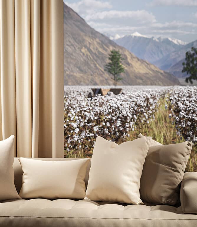 Warwick Fabrics Oxford Fabric / Ivory