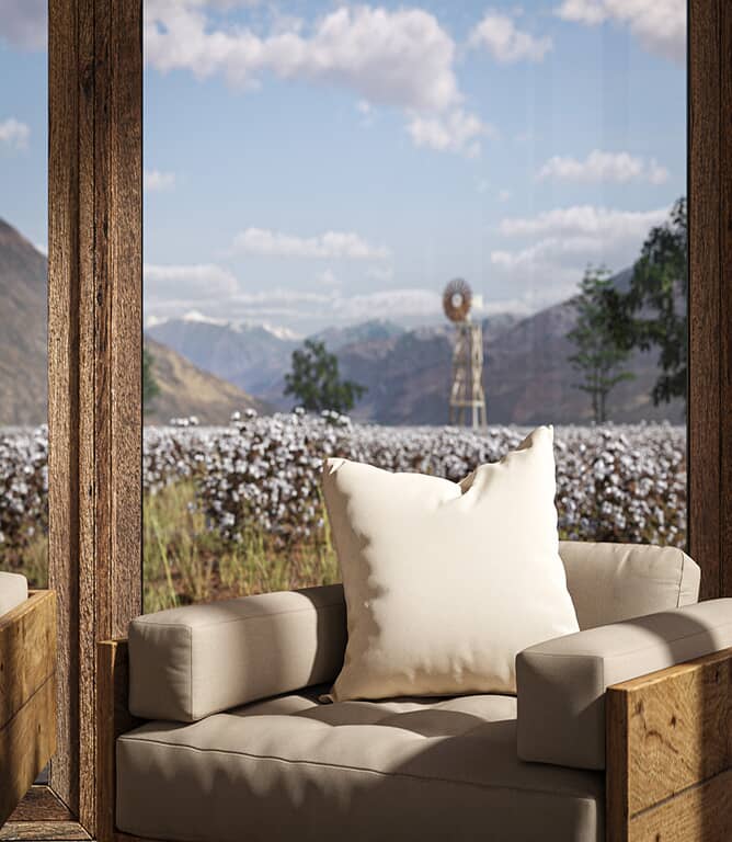 Warwick Fabrics Oxford Fabric / Ivory